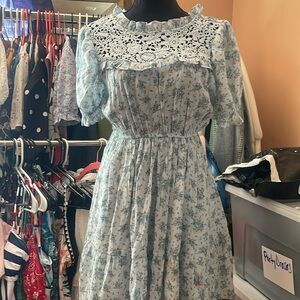 Floral Blue Dress